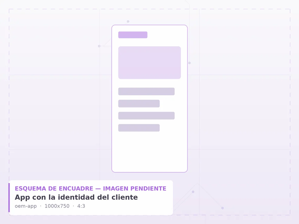 Mobile app customised with the client's brand